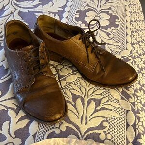 Frye Dark Brown Women's Leather Derbys